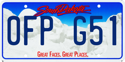 SD license plate 0FPG51