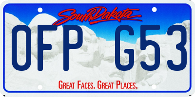 SD license plate 0FPG53