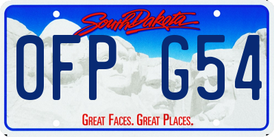 SD license plate 0FPG54