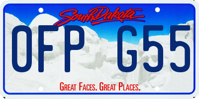 SD license plate 0FPG55