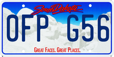 SD license plate 0FPG56