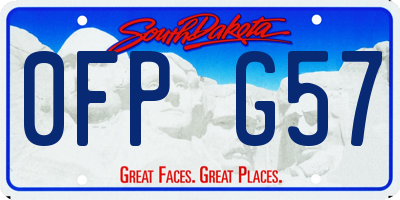 SD license plate 0FPG57