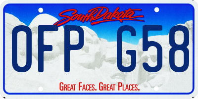 SD license plate 0FPG58