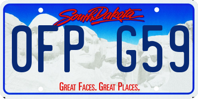 SD license plate 0FPG59