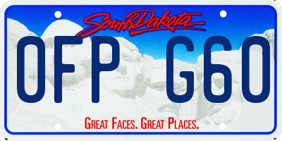 SD license plate 0FPG60