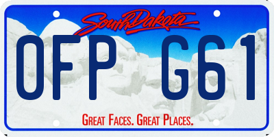 SD license plate 0FPG61