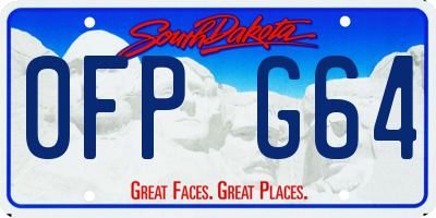 SD license plate 0FPG64