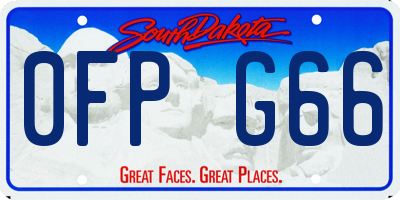 SD license plate 0FPG66