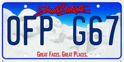 SD license plate 0FPG67