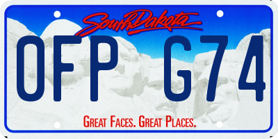 SD license plate 0FPG74