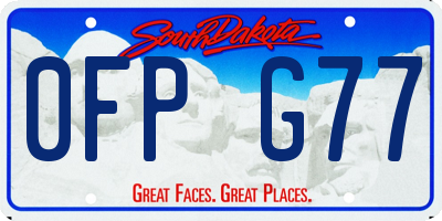 SD license plate 0FPG77