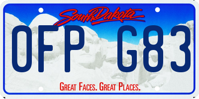 SD license plate 0FPG83