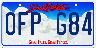 SD license plate 0FPG84