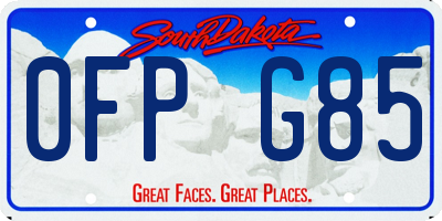 SD license plate 0FPG85