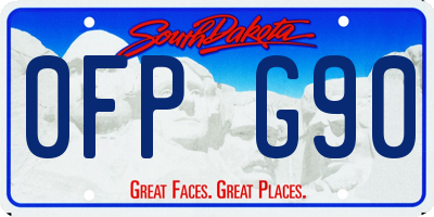 SD license plate 0FPG90