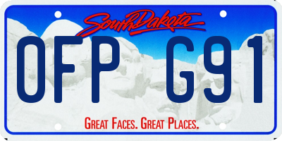 SD license plate 0FPG91