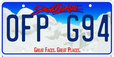 SD license plate 0FPG94