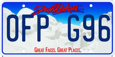 SD license plate 0FPG96