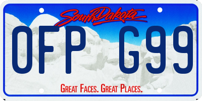 SD license plate 0FPG99