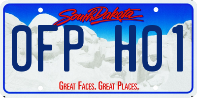 SD license plate 0FPH01