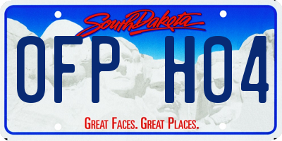 SD license plate 0FPH04