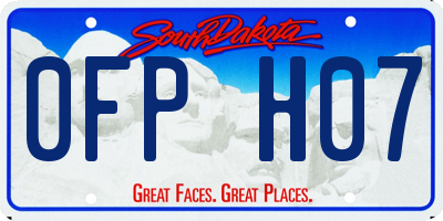 SD license plate 0FPH07