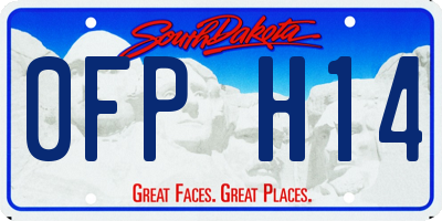 SD license plate 0FPH14
