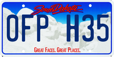 SD license plate 0FPH35