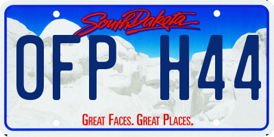 SD license plate 0FPH44