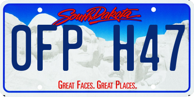 SD license plate 0FPH47