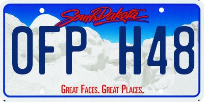 SD license plate 0FPH48