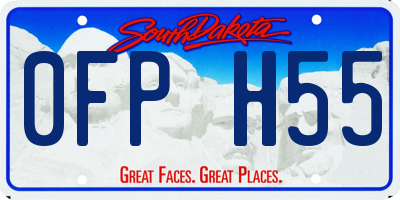 SD license plate 0FPH55