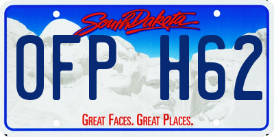 SD license plate 0FPH62