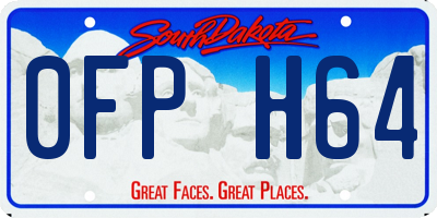 SD license plate 0FPH64