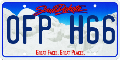 SD license plate 0FPH66