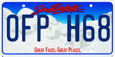 SD license plate 0FPH68