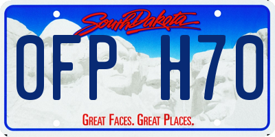 SD license plate 0FPH70