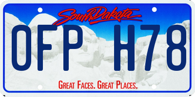 SD license plate 0FPH78