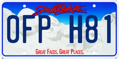 SD license plate 0FPH81