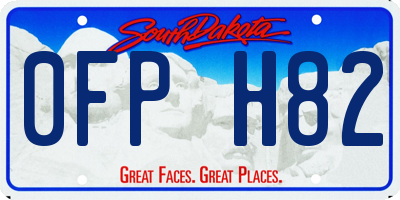 SD license plate 0FPH82