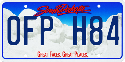 SD license plate 0FPH84