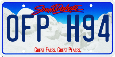 SD license plate 0FPH94