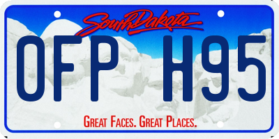 SD license plate 0FPH95