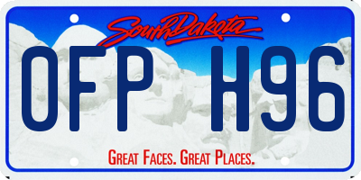 SD license plate 0FPH96
