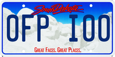 SD license plate 0FPI00