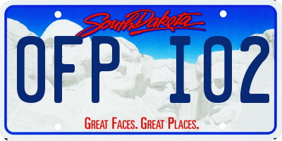 SD license plate 0FPI02
