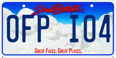 SD license plate 0FPI04