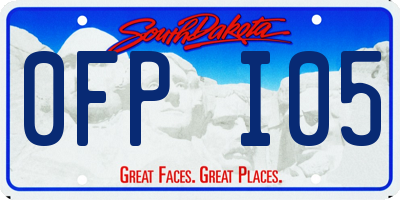 SD license plate 0FPI05