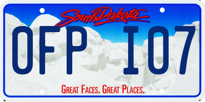 SD license plate 0FPI07