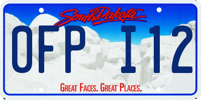 SD license plate 0FPI12